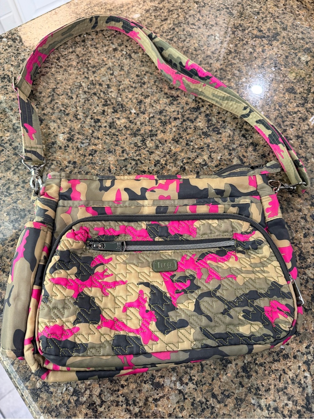 Lug Shimmy SE Crossbody Bag – Camo Orchid Excellent Condition